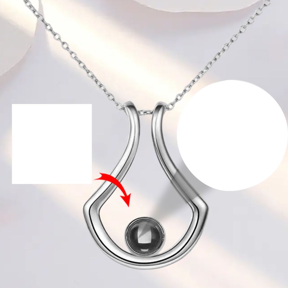 Custom Photo Projection Copper Necklace Unique Pendant Clavicle Chain