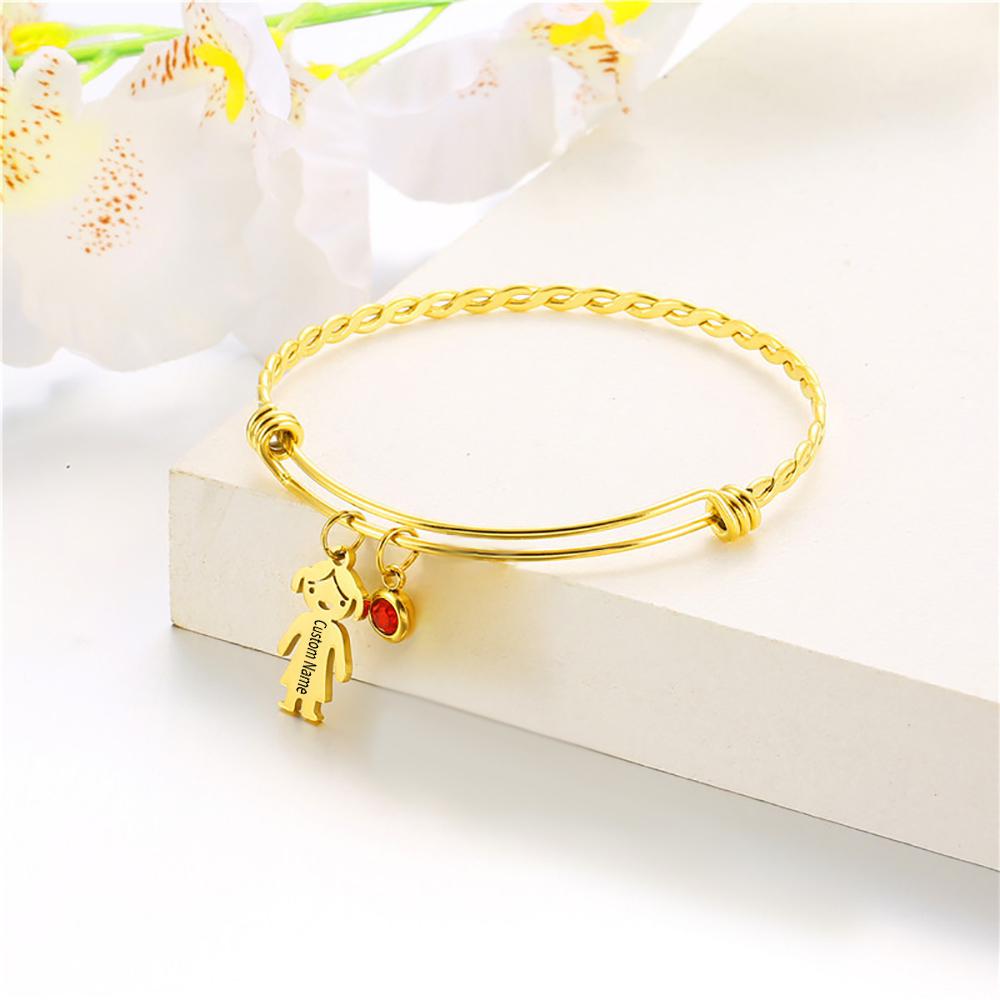 Custom Name Stainless Steel Bracelet Personalized Mother's Gifts