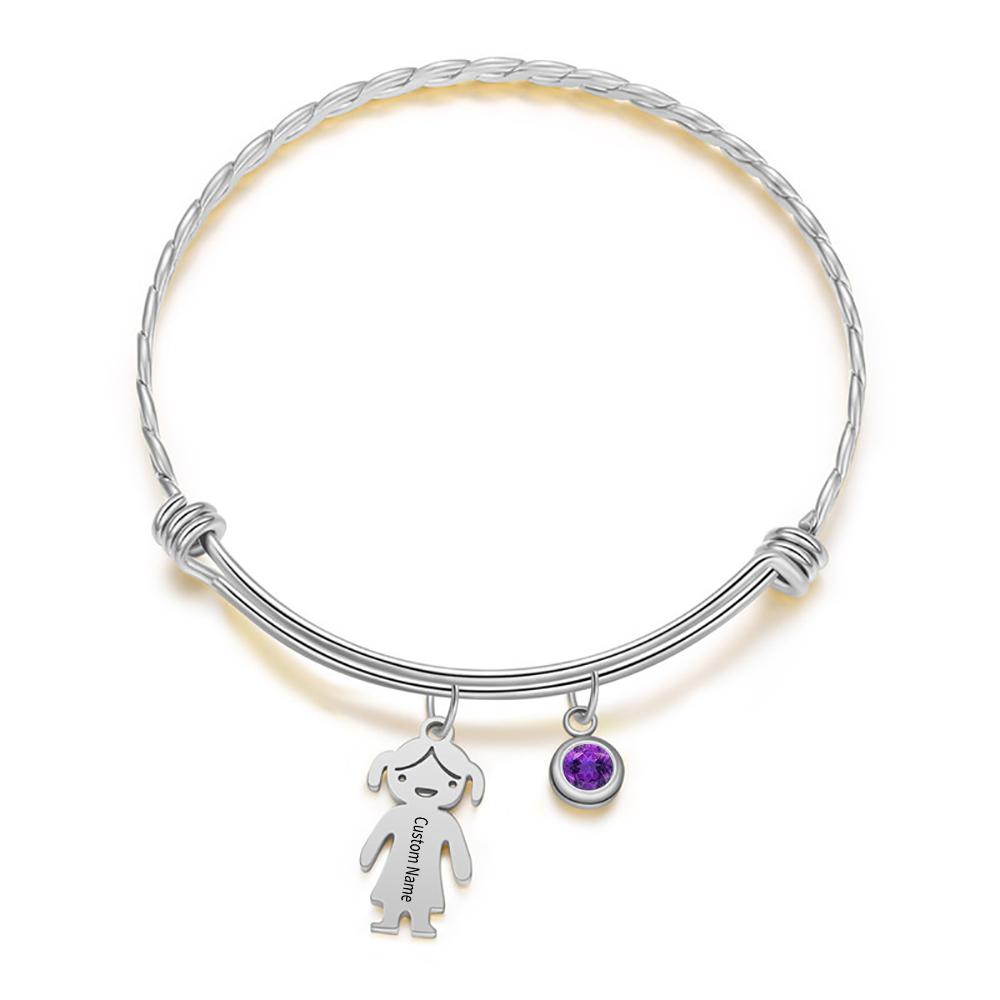 Custom Name Stainless Steel Bracelet Personalized Mother's Gifts