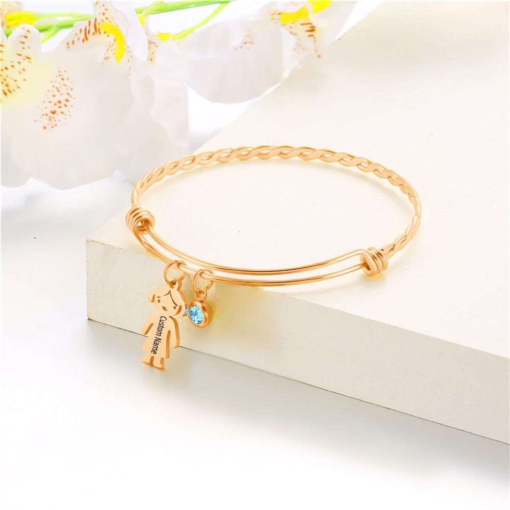 Custom Name Stainless Steel Bracelet Personalized Mother's Gifts